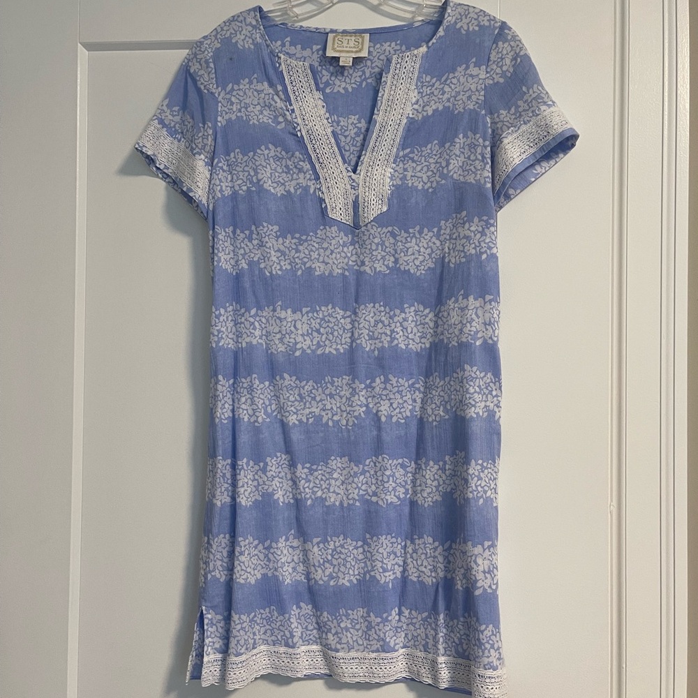 Sail to Sable periwinkle blue hydrangea dress Size S